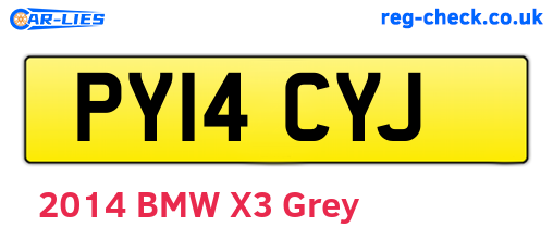 PY14CYJ are the vehicle registration plates.