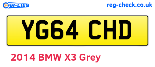 YG64CHD are the vehicle registration plates.