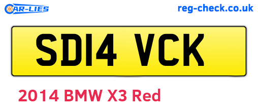 SD14VCK are the vehicle registration plates.