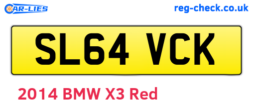 SL64VCK are the vehicle registration plates.