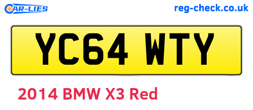 YC64WTY are the vehicle registration plates.