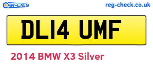 DL14UMF are the vehicle registration plates.