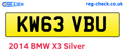 KW63VBU are the vehicle registration plates.