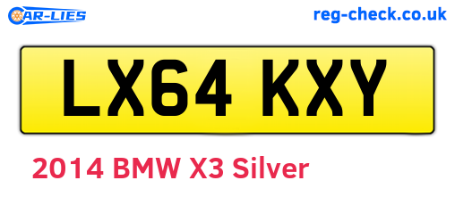 LX64KXY are the vehicle registration plates.