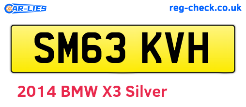 SM63KVH are the vehicle registration plates.
