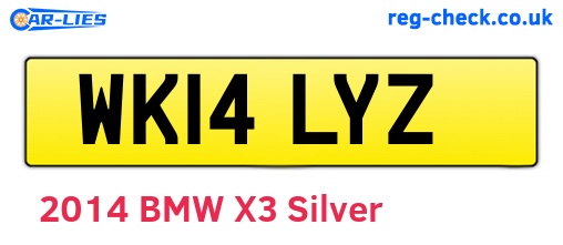 WK14LYZ are the vehicle registration plates.