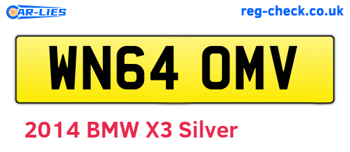 WN64OMV are the vehicle registration plates.