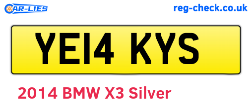 YE14KYS are the vehicle registration plates.