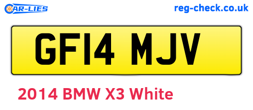 GF14MJV are the vehicle registration plates.