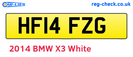 HF14FZG are the vehicle registration plates.