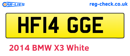 HF14GGE are the vehicle registration plates.