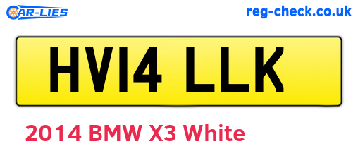 HV14LLK are the vehicle registration plates.