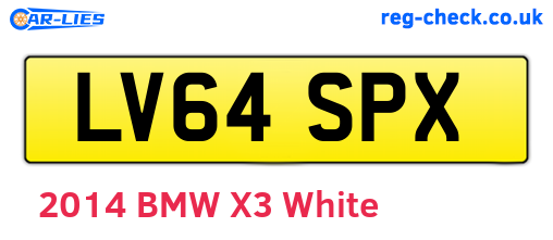 LV64SPX are the vehicle registration plates.
