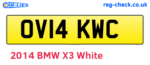 OV14KWC are the vehicle registration plates.