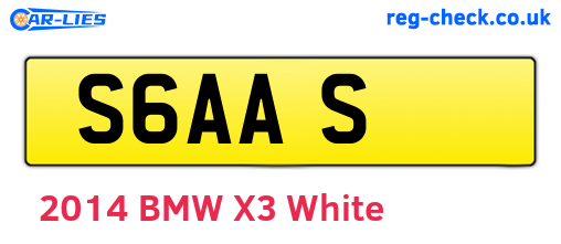 S6AAS are the vehicle registration plates.