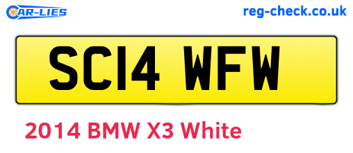 SC14WFW are the vehicle registration plates.