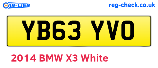 YB63YVO are the vehicle registration plates.