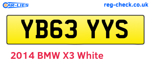 YB63YYS are the vehicle registration plates.