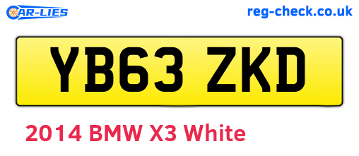 YB63ZKD are the vehicle registration plates.