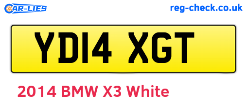 YD14XGT are the vehicle registration plates.