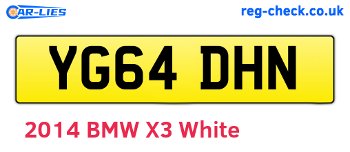 YG64DHN are the vehicle registration plates.