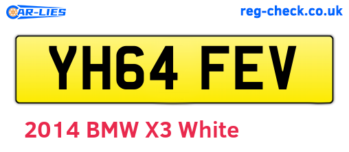 YH64FEV are the vehicle registration plates.