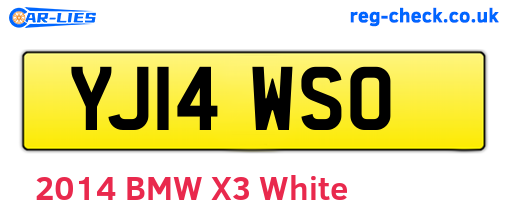 YJ14WSO are the vehicle registration plates.