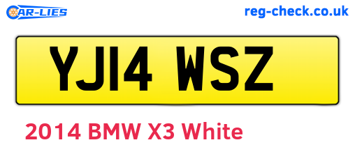 YJ14WSZ are the vehicle registration plates.