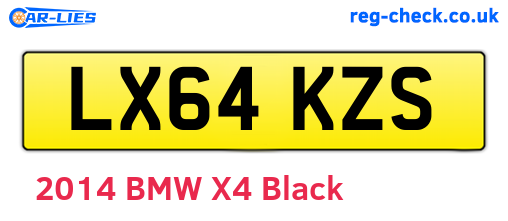 LX64KZS are the vehicle registration plates.
