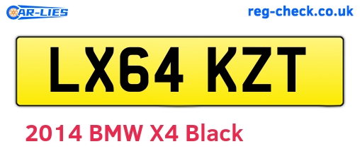 LX64KZT are the vehicle registration plates.
