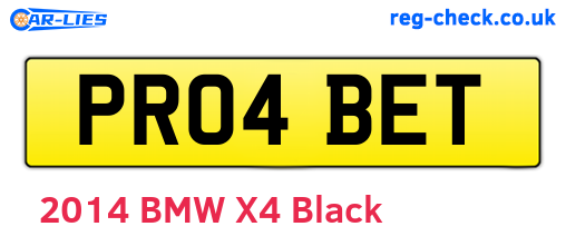 PR04BET are the vehicle registration plates.