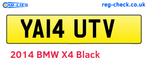 YA14UTV are the vehicle registration plates.