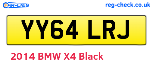 YY64LRJ are the vehicle registration plates.