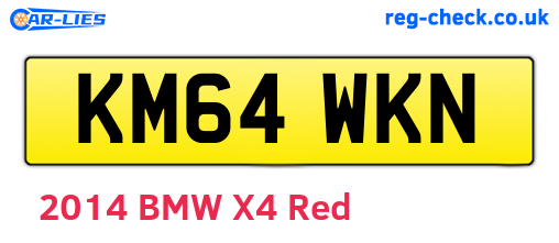 KM64WKN are the vehicle registration plates.