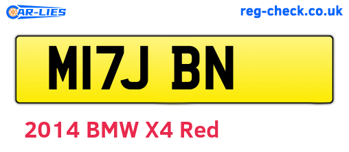 M17JBN are the vehicle registration plates.