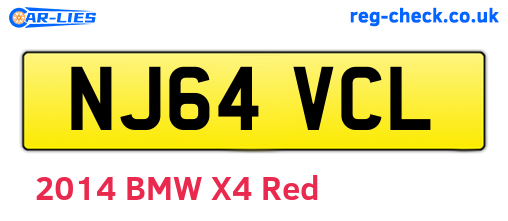 NJ64VCL are the vehicle registration plates.