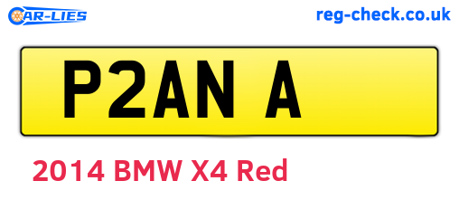 P2ANA are the vehicle registration plates.