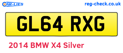 GL64RXG are the vehicle registration plates.