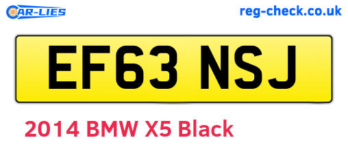 EF63NSJ are the vehicle registration plates.