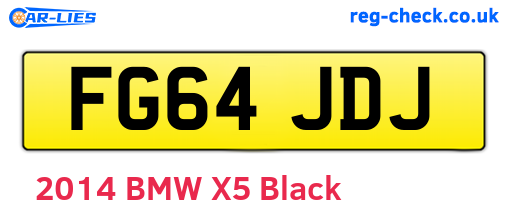 FG64JDJ are the vehicle registration plates.