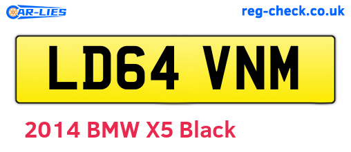 LD64VNM are the vehicle registration plates.