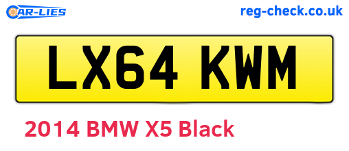 LX64KWM are the vehicle registration plates.
