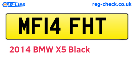 MF14FHT are the vehicle registration plates.