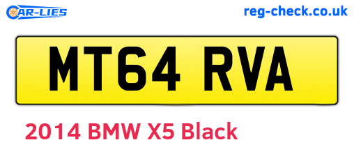 MT64RVA are the vehicle registration plates.