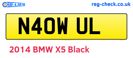 N40WUL are the vehicle registration plates.