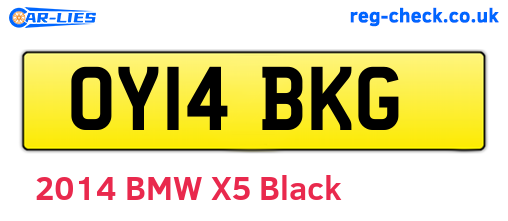 OY14BKG are the vehicle registration plates.