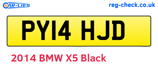 PY14HJD are the vehicle registration plates.