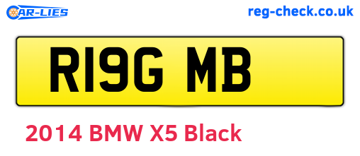 R19GMB are the vehicle registration plates.