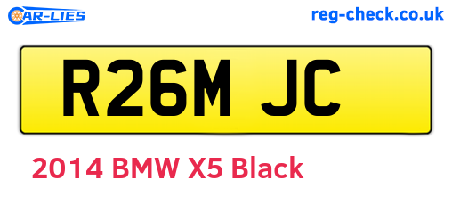 R26MJC are the vehicle registration plates.