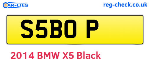 S5BOP are the vehicle registration plates.